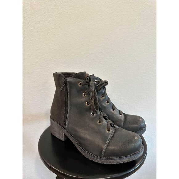 NAOT Women’s Groovy Oily Vintage Ash Leather Ankle Boots Sz 8 - Picture 4 of 7